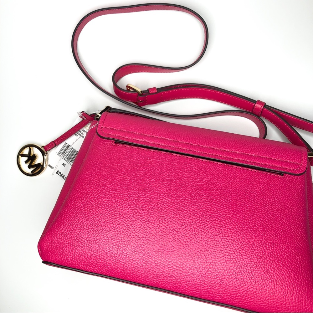 Michael Kors NWT Addison Messenger Bag Pink - Picture 7 of 16